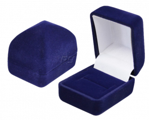 Футляр флокированный Пирамида под кольцо и серьги серия Классика 23001-с фото