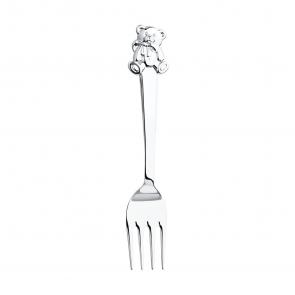 Подарочный сувенир-вилка детская Мишутка из серебра SOKOLOV 2301010011 фото