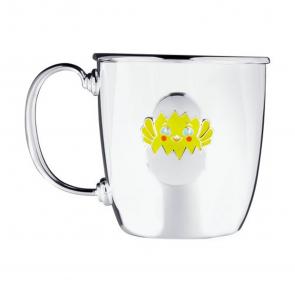 Серебряная кружка Цыпленок SOKOLOV с эмалью 2304010032 фото
