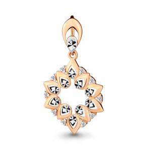 Золотая подвеска AQUAMARINE с фианитом 24084А фото