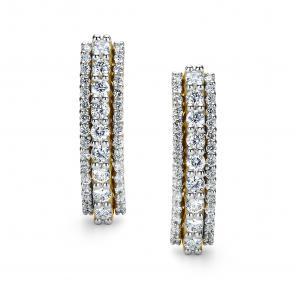 Серьги из лимонного золота АЛЬКОР с бриллиантом 25479-300 фото