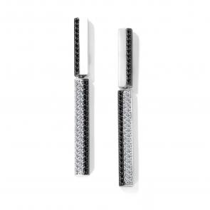 Серьги из белого золота АЛЬКОР с бриллиантом 25841-213 фото