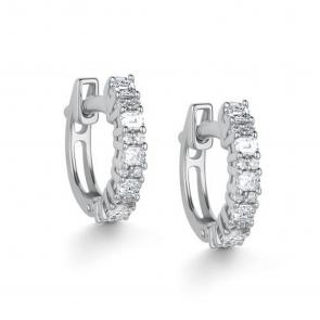 Серьги из белого золота АЛЬКОР с бриллиантом 25889-200 фото