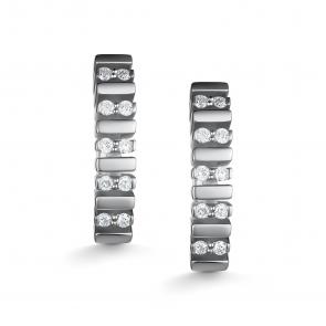 Серьги из белого золота АЛЬКОР с бриллиантом 26007-200 фото