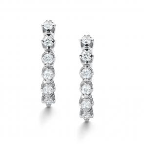 Серьги из белого золота АЛЬКОР с бриллиантом 26017-200 фото