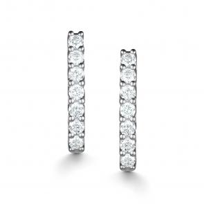 Серьги из белого золота АЛЬКОР с бриллиантом 26060-200 фото