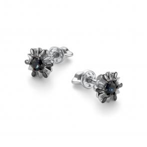 Серьги из белого золота АЛЬКОР с сапфиром 26260-202 фото