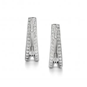 Серьги из белого золота АЛЬКОР с бриллиантом 26267-200 фото