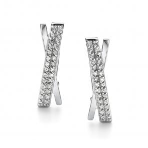 Серьги из белого золота АЛЬКОР с бриллиантом 26268-200 фото