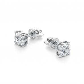 Серьги из белого золота АЛЬКОР с бриллиантом 26289-200 фото