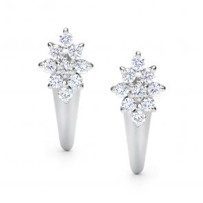 Серьги из белого золота АЛЬКОР с бриллиантом 26296-200 фото