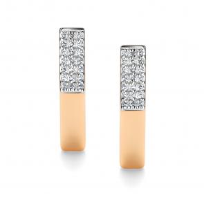 Золотые серьги АЛЬКОР с бриллиантом 26305-100 фото