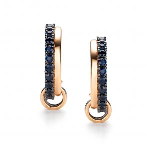 Золотые серьги АЛЬКОР с сапфиром 26585-102 фото