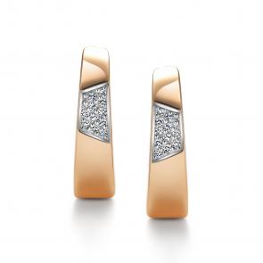 Золотые серьги АЛЬКОР с бриллиантом 26602-100 фото