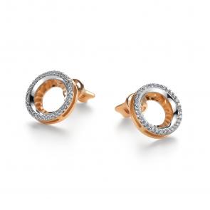 Золотые серьги АЛЬКОР с бриллиантом 26617-100 фото