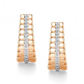 Золотые серьги АЛЬКОР с бриллиантом 26684-100 фото