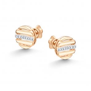 Золотые серьги АЛЬКОР с бриллиантом 26685-100 фото