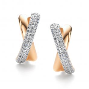 Золотые серьги АЛЬКОР с бриллиантом 26715-100 фото