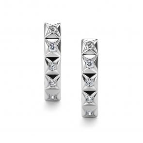 Серьги из белого золота АЛЬКОР с бриллиантом 26733-200 фото