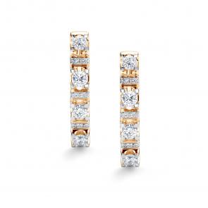 Золотые серьги АЛЬКОР с бриллиантом 26879-100 фото