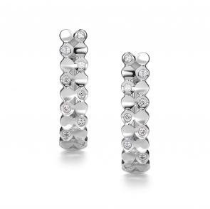 Серьги из белого золота АЛЬКОР с бриллиантом 26883-200 фото