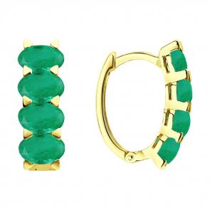 Серьги из лимонного золота SOKOLOV с изумрудом 3020659-2 фото