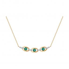 : Колье из золота с бриллиантами и изумрудами 3070046 фото