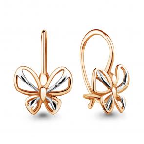 Золотые серьги AQUAMARINE 30906 фото