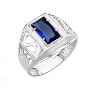 Серебряное кольцо Караваевская ювелирная фабрика с гидротермальным сапфиром 31-0253-s-С фото