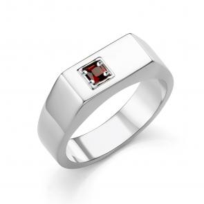 Серебряное кольцо Караваевская ювелирная фабрика с гранатом 31-0309-s-Г фото