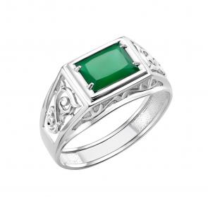 Серебряное кольцо Караваевская ювелирная фабрика с ониксом 31-0317-s-О фото