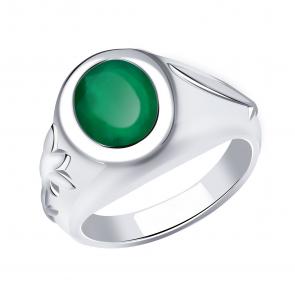 Серебряное кольцо Караваевская ювелирная фабрика с ониксом 31-0335-s-З фото