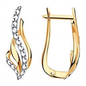 Золотые серьги AQUAMARINE 31846 фото