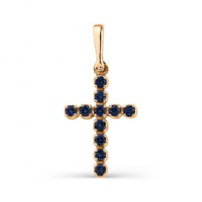 Золотая подвеска АЛЬКОР с сапфиром 3246-102 фото