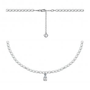 Серебряное колье TALANT с фианитом и жемчугом 33-72-0011-17054 фото