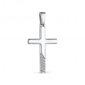 Подвеска из белого золота АЛЬКОР с бриллиантом 33301-200 фото