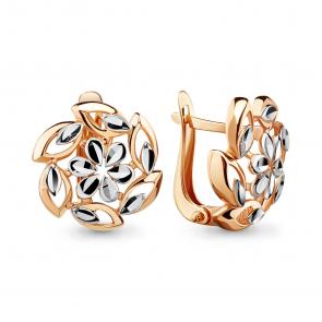 Золотые серьги AQUAMARINE 33520 фото