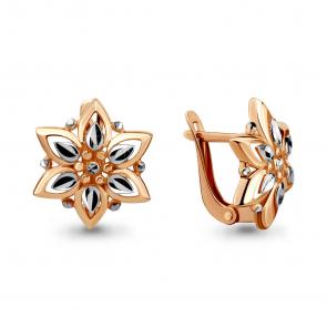 Золотые серьги AQUAMARINE 33617 фото