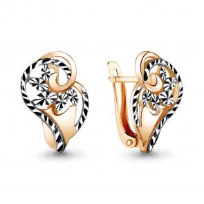 Золотые серьги AQUAMARINE 33684 фото