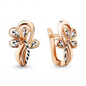 Золотые серьги AQUAMARINE 33687 фото