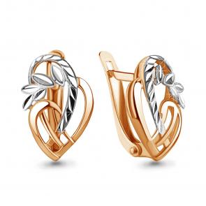 Золотые серьги AQUAMARINE 34090 фото