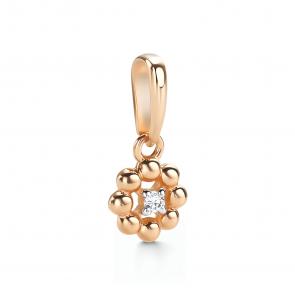 Золотая подвеска АЛЬКОР с бриллиантом 34519-100 фото