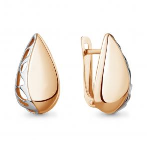 Золотые серьги AQUAMARINE 34933 фото