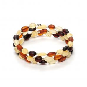 Браслет Сливка на металлической струне ИП Шавкунов ИН с янтарём 3502220454 фото