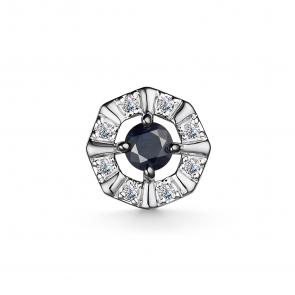 Подвеска из белого золота АЛЬКОР с бриллиантом и сапфиром 35035-202 фото