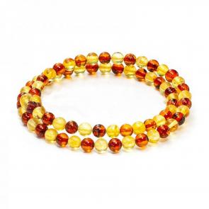 Браслет на металлической струне ИП Шавкунов ИН из янтаря 3512008007707 фото