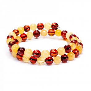 Браслет на металлической струне ИП Шавкунов ИН из янтаря 35127707 фото