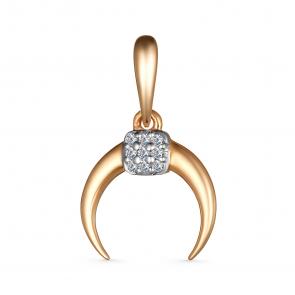 Золотая подвеска АЛЬКОР с бриллиантом 35202-100 фото
