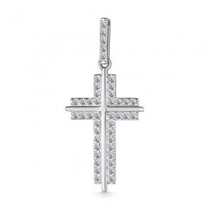 Подвеска из белого золота АЛЬКОР с бриллиантом 35711-200 фото