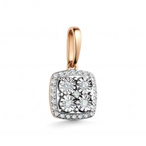 Золотая подвеска АЛЬКОР с бриллиантом 36016-100 фото